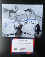 JOE DIMAGGIO TED WILLIAMS SIGNED PHOTO