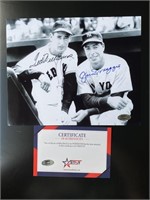 TED WILLIAMS JOE DIMAGGIO SIGNED PHOTO