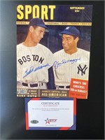 TED WILLIAMS JOE DIMAGGIO SIGNED PHOTO