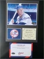 MICKEY MANTLE SIGNED AUTOGRAPHED PHOTO