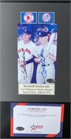 TED WILLIAMS MICKEY MANTLE HALL OF FAME SIGNED