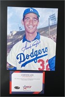 Sandy Koufax autograph signed photo