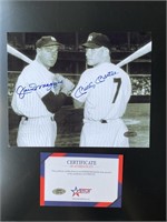 JOE DIMAGGIO MICKEY MANTLE AUTOGRAPHED PHOTO