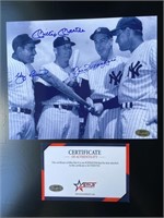 MICKEY MANTLE YOGI BERRA JOE DIMAGGIO SIGNED