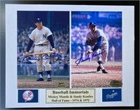 MICKEY MANTLE SANDY KOUFAX AUTOGRAPHED PHOTO