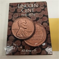 1941-1974 Lincoln Cent Book and Coins