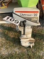 1970's Boat motor Johnson 9.9  used last summer