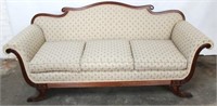 Vintage Duncan Phyfe upholstered sofa