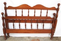 Full size bed with metal rails
