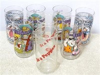 Lot of 8 vintage collector glasses