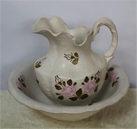 Vintage Ceramic Pottery Pitcher/Bowl Set