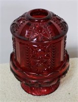 Red Glass Fairy Lamp - 7" tall