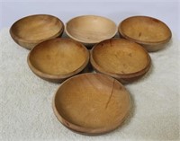 6 pc Wood Bowl set