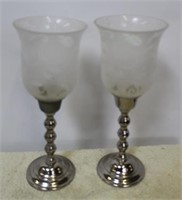 Pair of Candle Holders - 13" tall