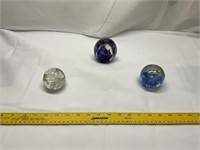 Glass Paperweights (3)
