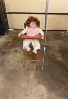 Collectible Doll - Wooden Highchair