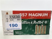 Sellier & Bellot 357 Magnum 158gr FMJ QTY 50