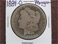 1884 O MORGAN SILVER DOLLAR 90%