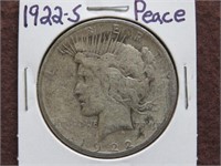 1922 S PEACE SILVER DOLLAR 90%