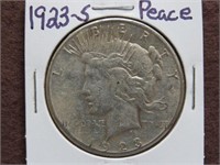 1923 S PEACE SILVER DOLLAR 90%