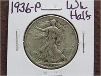 1936 P WALKING LIBERTY HALF DOLLAR 90%