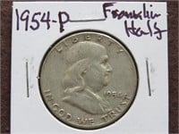 1954 P FRANKLIN HALF DOLLAR 90%