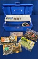 Blue Tackle Box with Tackle