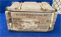 50 Caliber Wood Ammo Box - Empty