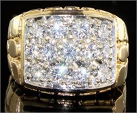 14kt Gold Gent's 2.20 ct VS Diamond Ring