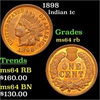 1898 Indian 1c Grades Choice Unc RB