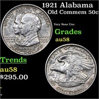 1921 Alabama Old Commem 50c Grades Choice AU/BU Sl