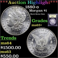 1880-o Morgan $1 Graded Select+ Unc