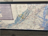 (2) Framed Virginia Map Pictures