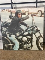 Man on Harley with Sunglasses 84"x84"