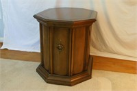 Octagonal Side Table with cabinet