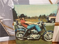 Cowboy on Harley  60"x48"
