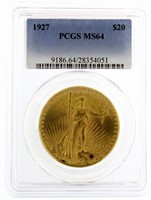1927 MS64 St Gaudens $20.00 Gold Double Eagle