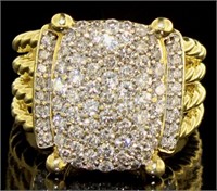 18kt Gold 1.50 ct David Yurman Pave' Diamond Ring