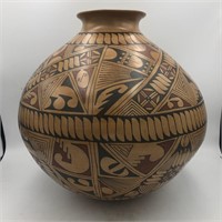 VERY LARGE NATIVE AMERICAN DECORATED  POT