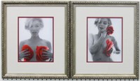 Marilyn Monroe Red Roses By Bert Stern