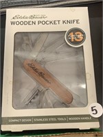 EDDIE BAUER WOODEN POCKET KNIFE