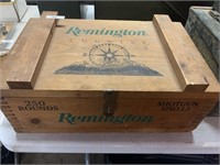 REMINGTON WOODEN AMMO BOX- EMPTY