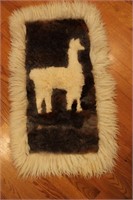 Handmade Llama Pattern Fur Mat