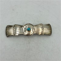 STERLING SILVER TURQUOISE HAIR CLIP