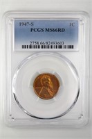 1947-S Cent PCGS MS-66 Red