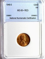1948-S Cent NNC MS-66+ RED