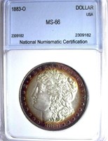 1883-O Morgan NNC MS-66+ $450 GUIDE