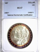 1887 Morgan NNC MS-67 $1600 GUIDE