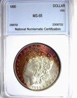 1890 Morgan NNC MS-65 LISTS FOR $1050