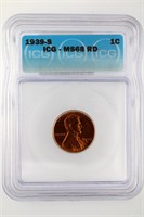 1939-S Cent ICG MS-68 RED